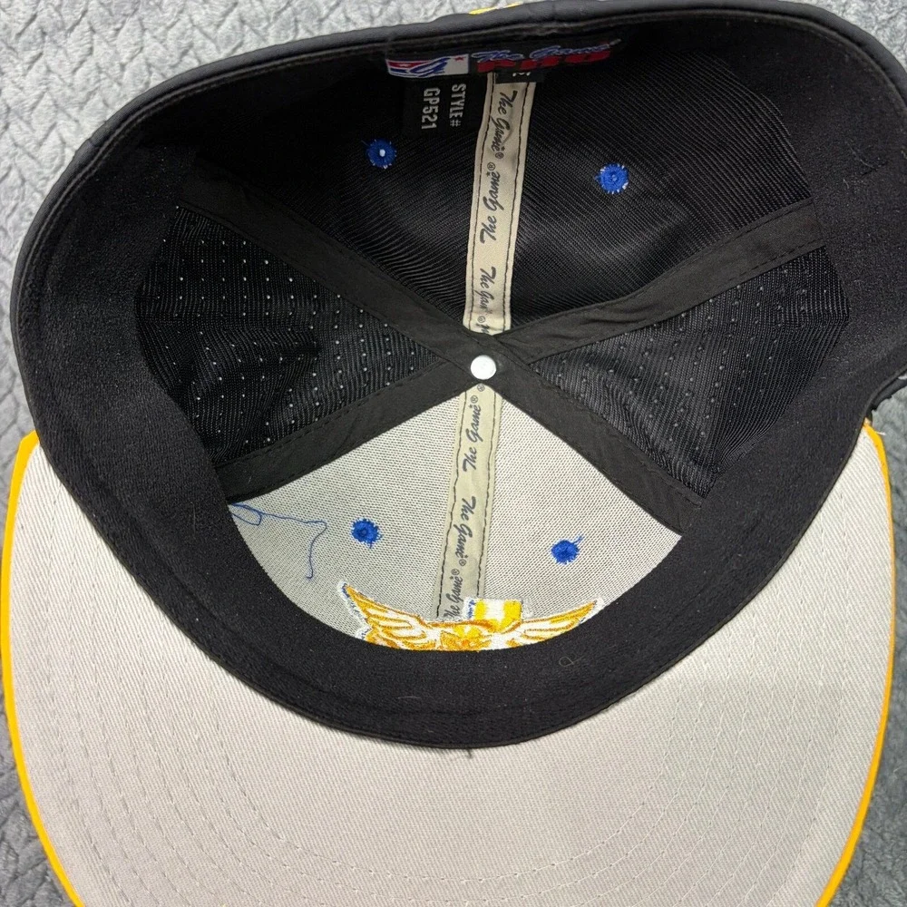 The Game Pro Texas Eagle Baseball Hat Black Yellow GP521 Mens Medium